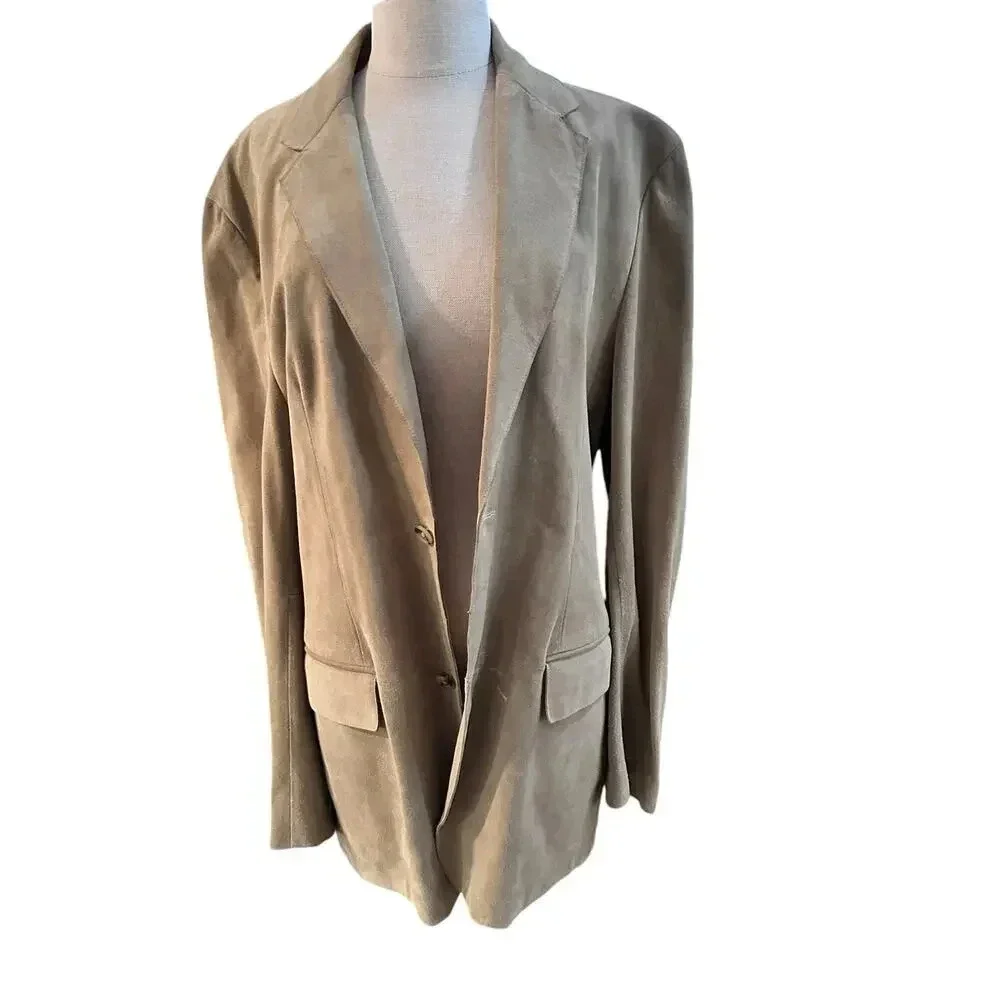 Banana Republic 100% suedes leather Blazer Jacket Size 42R